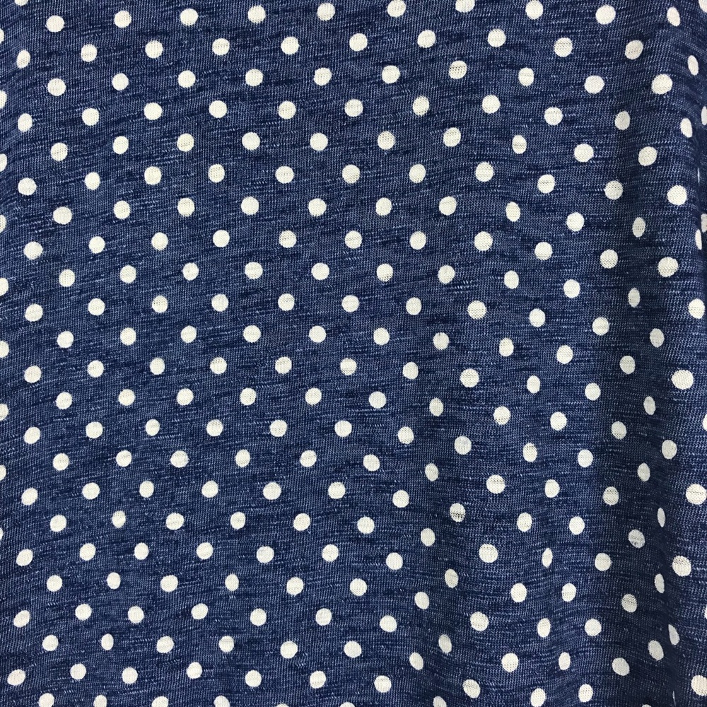 Madewell Long Sleeve Top XS Women Blue Polka Dot - Picture 2 of 8